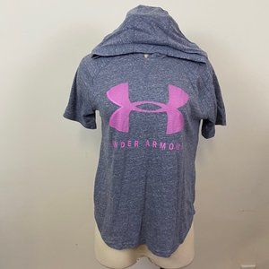 Under Armor gray and pink hoodie tshirt